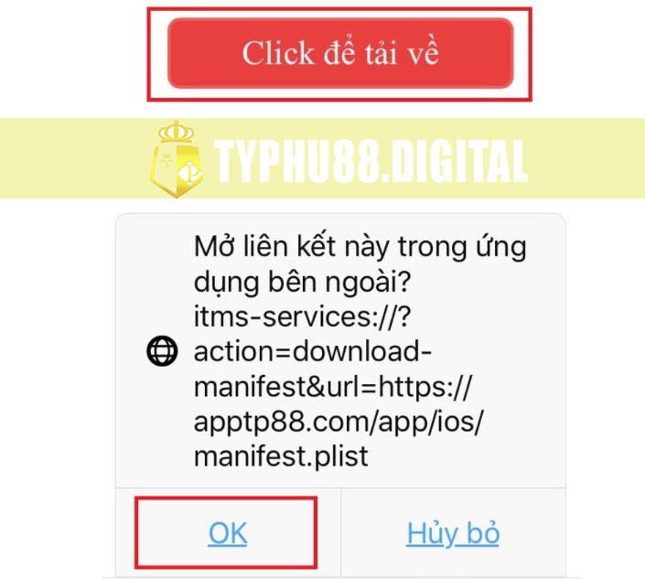 nhấn vào link tải app typhu88 cho ios
